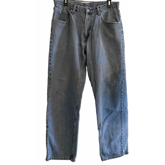 Wrangler‎ Athletic Fit Jeans Medium Wash Blue Denim Men's Size 36 X 30 Worn In - Picture 1 of 5